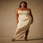 Bridal by ELOQUII High Slit Slip Dress image number null