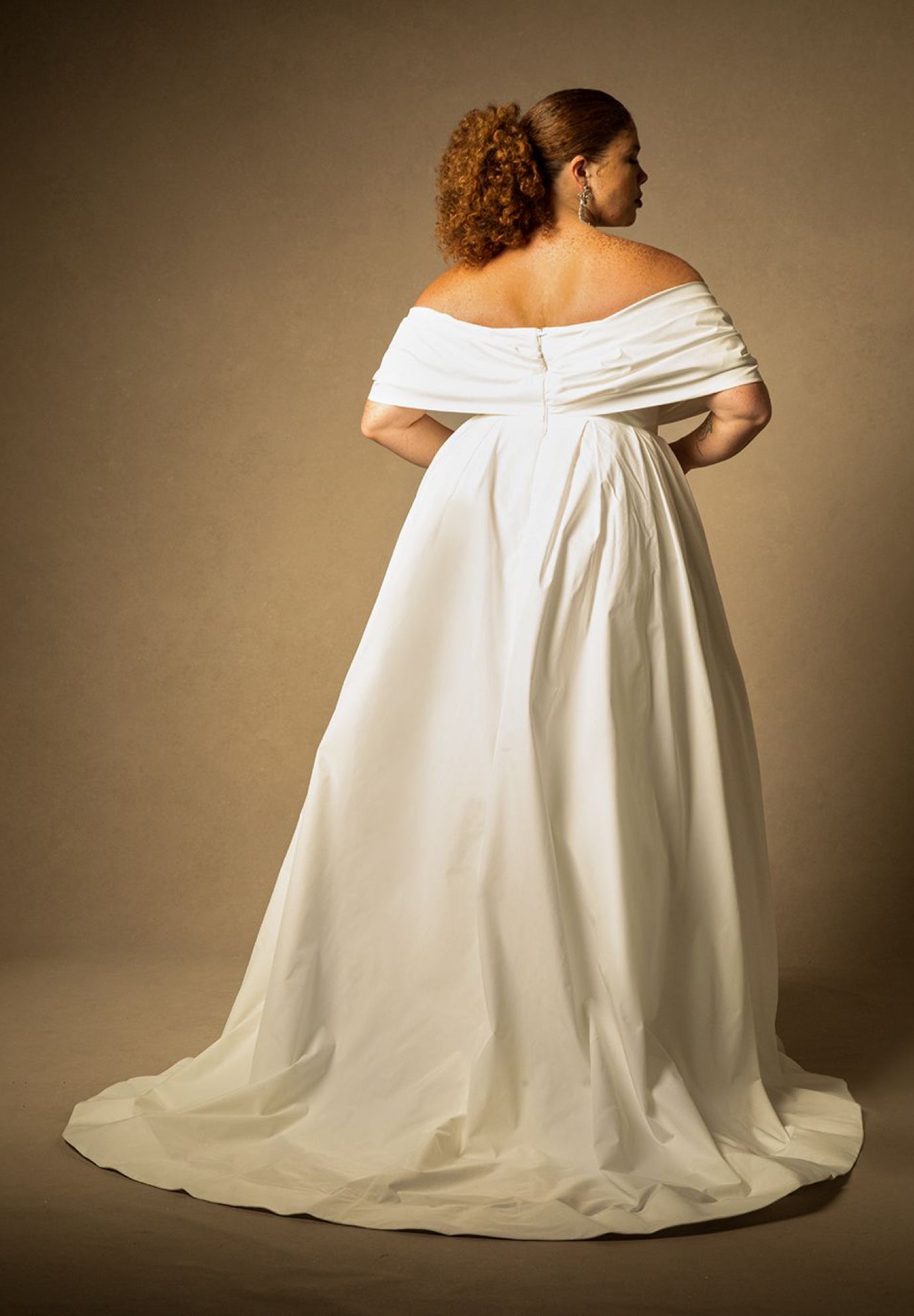 Bridal by ELOQUII Twisted Off The Shoulder Gown image number 2