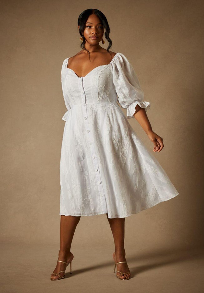 Bridal by ELOQUII Sweetheart Neck Dress image number null