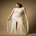Bridal by ELOQUII Embellished Cape Gown image number null