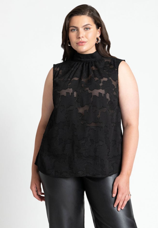 Jacquard Sleeveless Top image number null