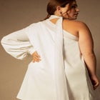 Bridal by ELOQUII One Shoulder Mini Dress image number null