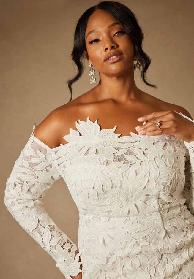 Bridal by ELOQUII Floral Mini Dress image number 1