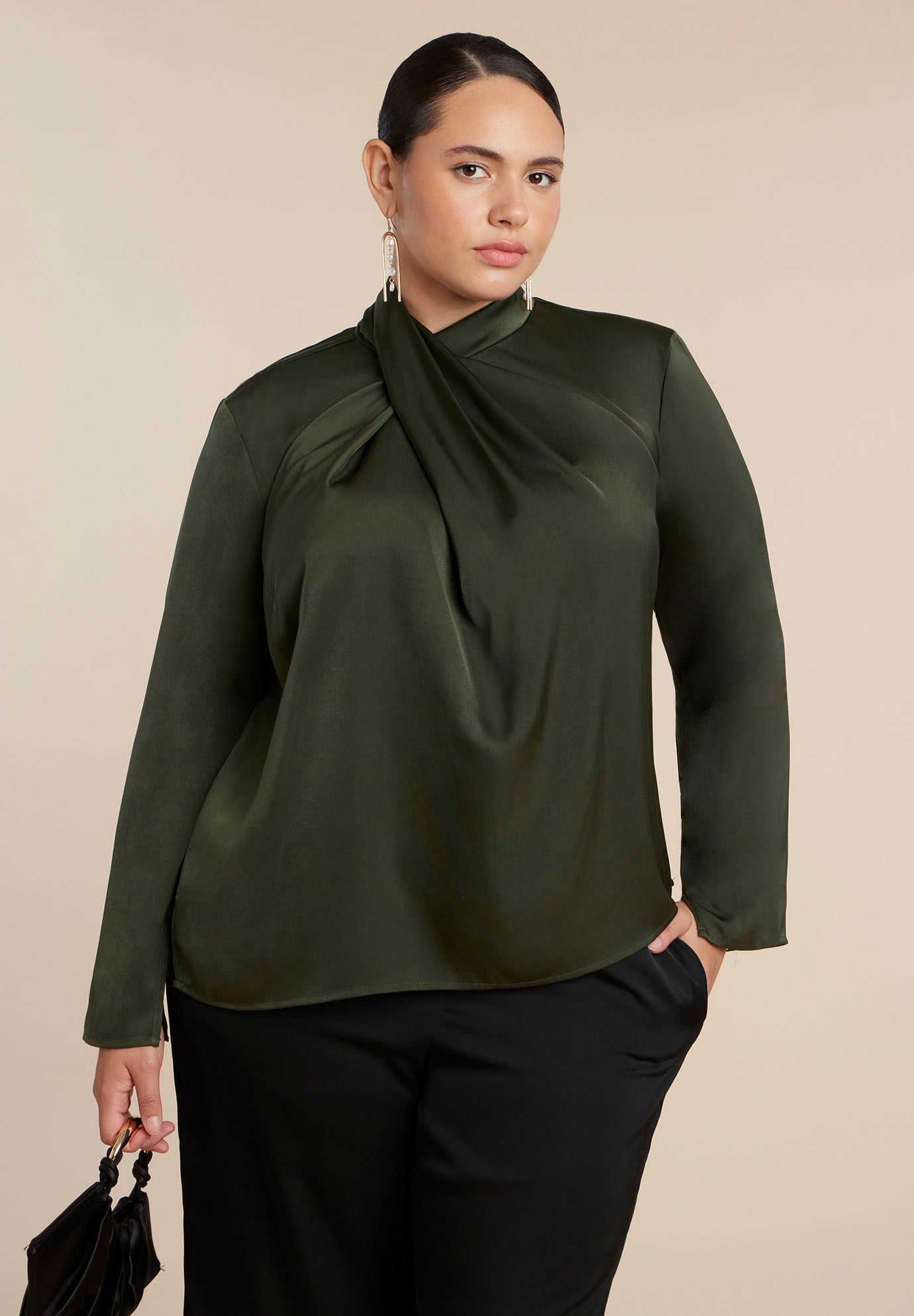 High Neck Drape Top image number 0