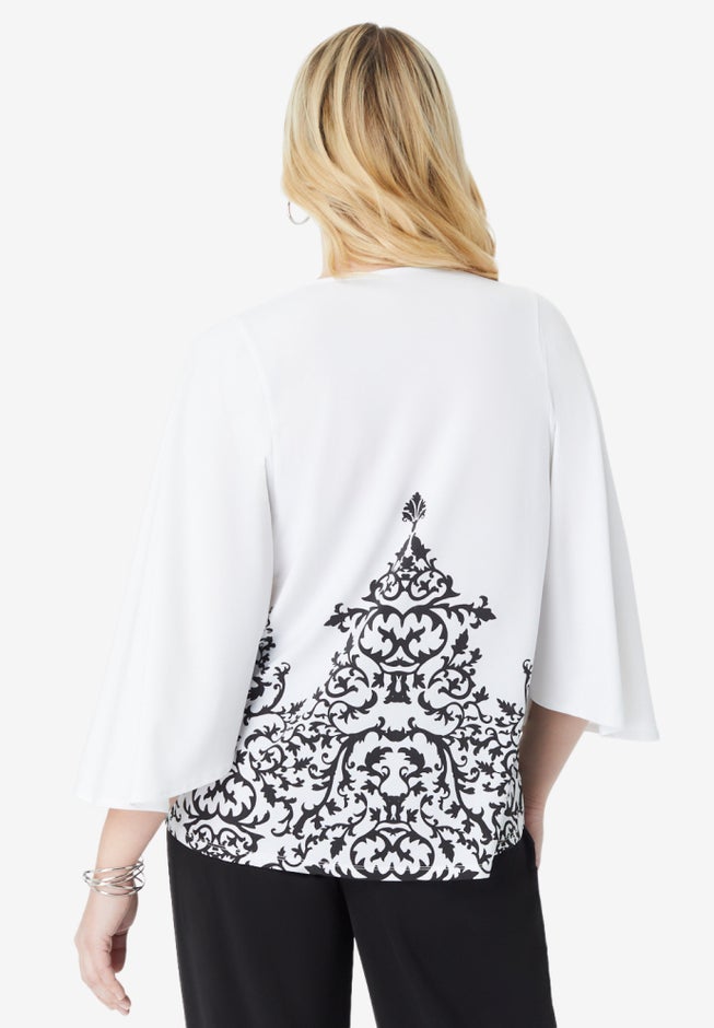 Flutter-Sleeve Ultrasmooth® Fabric Top image number null