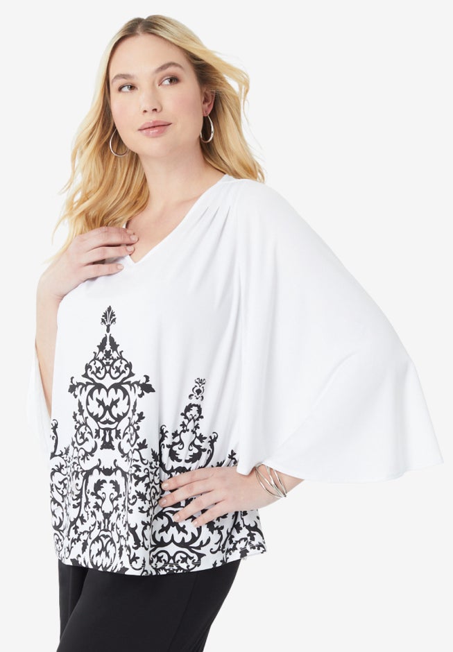Flutter-Sleeve Ultrasmooth® Fabric Top image number null