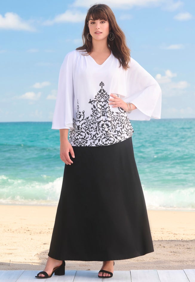 Flutter-Sleeve Ultrasmooth® Fabric Top image number null