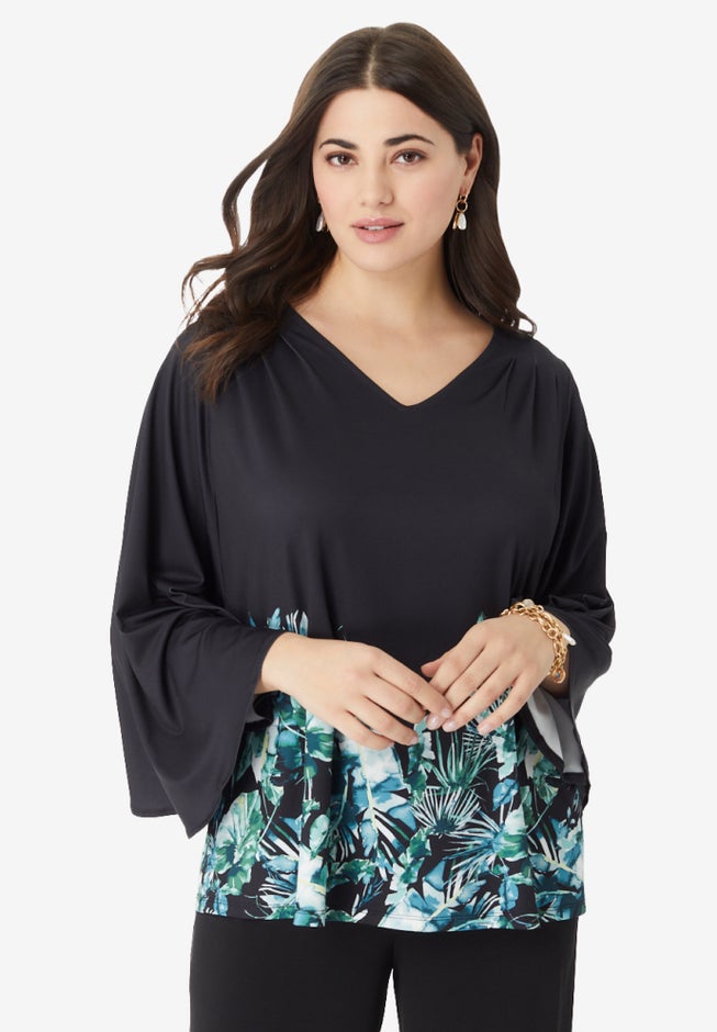 Flutter-Sleeve Ultrasmooth® Fabric Top image number null