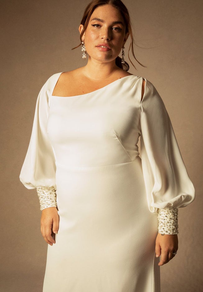 Bridal by ELOQUII Pearl Cuff Gown image number 1