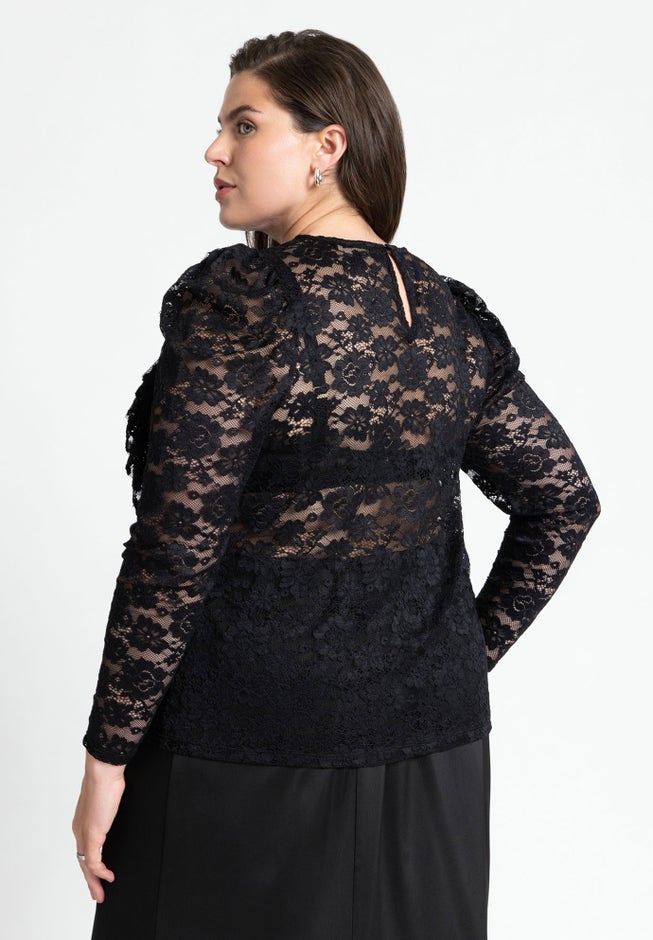 Lace Ruffle Top image number 1