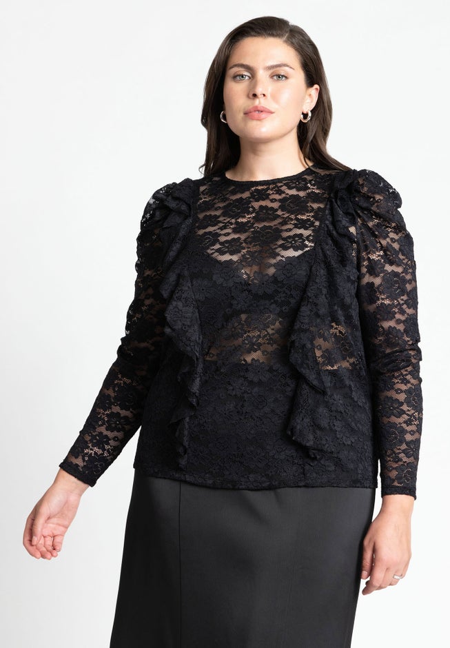 Lace Ruffle Top image number 0