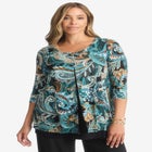 Crew Neck Double Layered Tunic image number null
