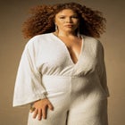 Bridal by ELOQUII Sequin Wide Leg Jumpsuit image number null