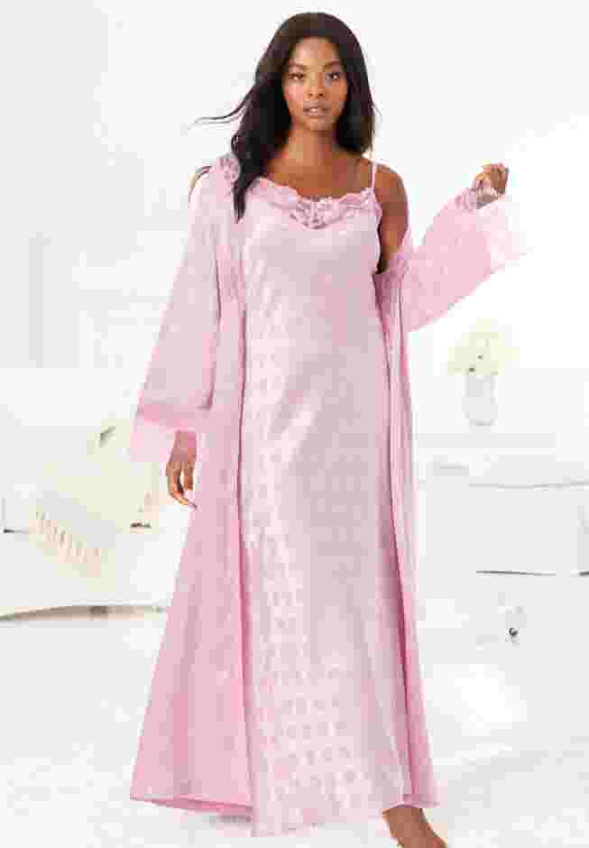 The Luxe Satin Long Peignoir Set image number 4