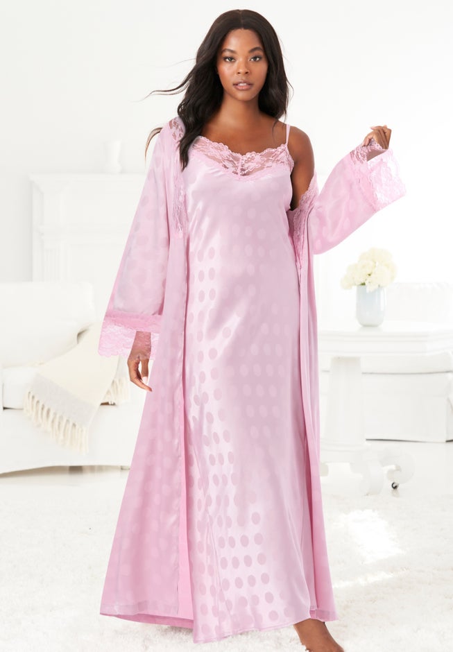 The Luxe Satin Long Peignoir Set image number 4