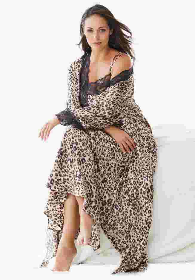 The Luxe Satin Long Peignoir Set image number 7
