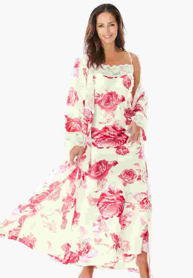 The Luxe Satin Long Peignoir Set image number 0