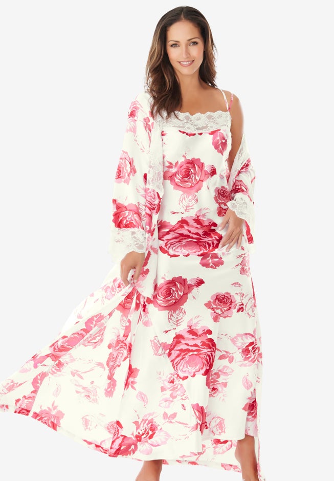 The Luxe Satin Long Peignoir Set image number 0