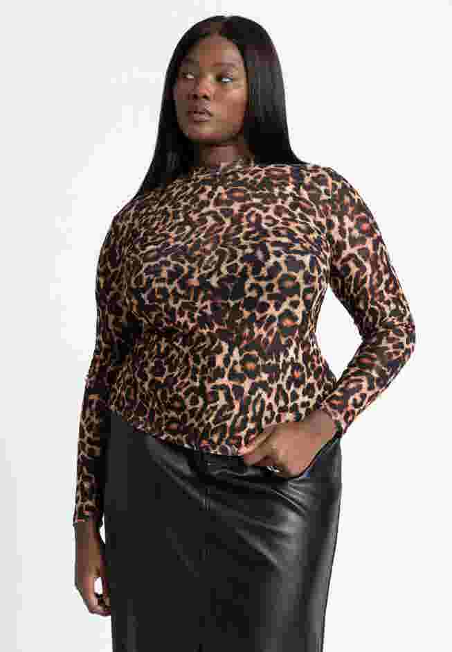 Mesh Crew Neck Top image number 0