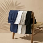 Elastic Waist Gauze Cotton Pants image number null