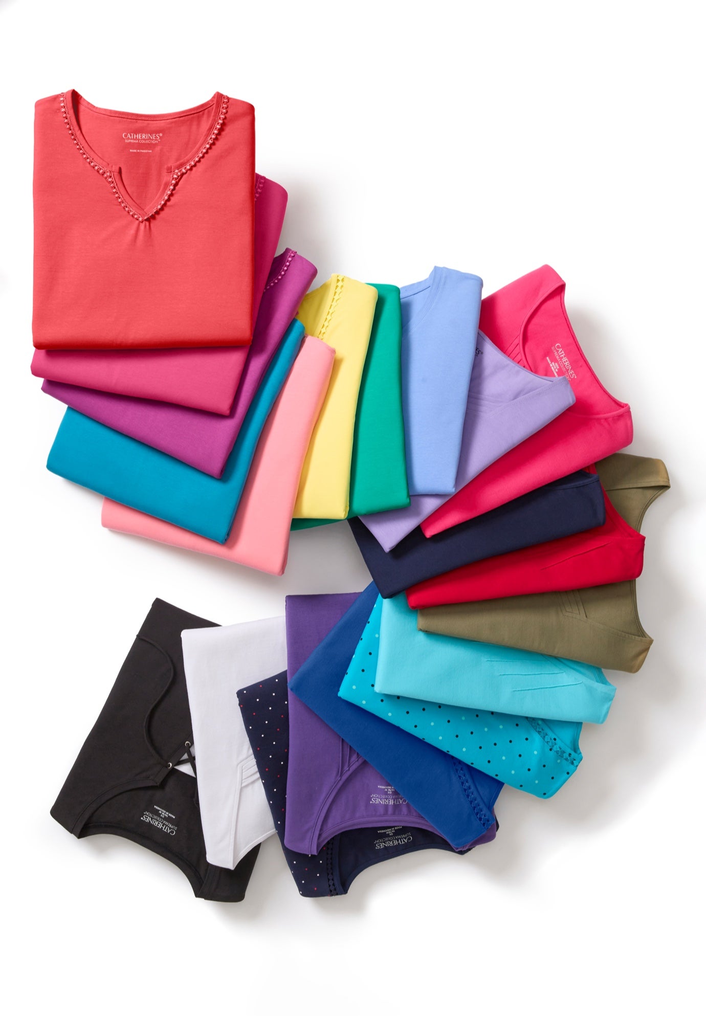 Suprema® Embroidered Notch-Neck Tee image number 3