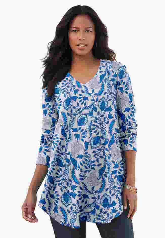 V Neck Thermal Swing Tunic image number 0