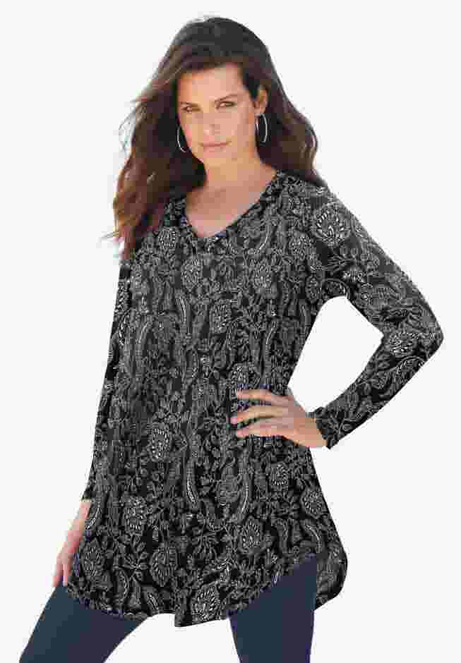 V Neck Thermal Swing Tunic image number 0