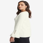 Lace Cuff Pullover image number null