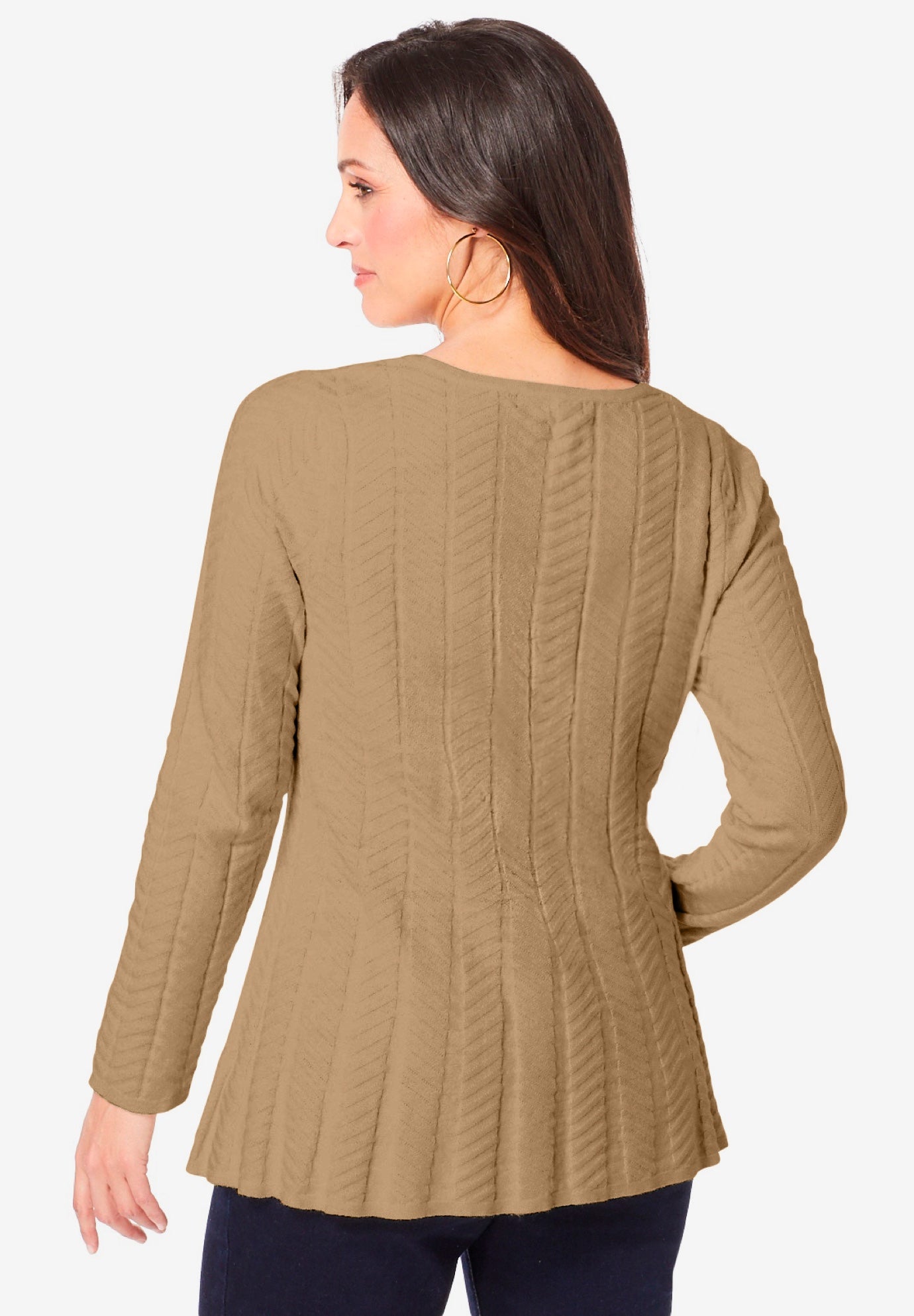 Chevron Fit & Flare Sweater image number 1