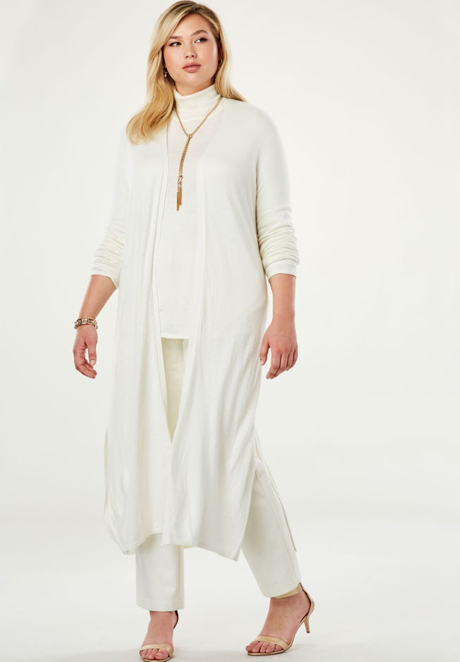 Cotton Cashmere Duster Sweater image number null