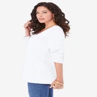 Plus Size Ultimate Long Sleeve V Neck Tee image number null