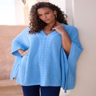 Cable Knit Poncho image number null