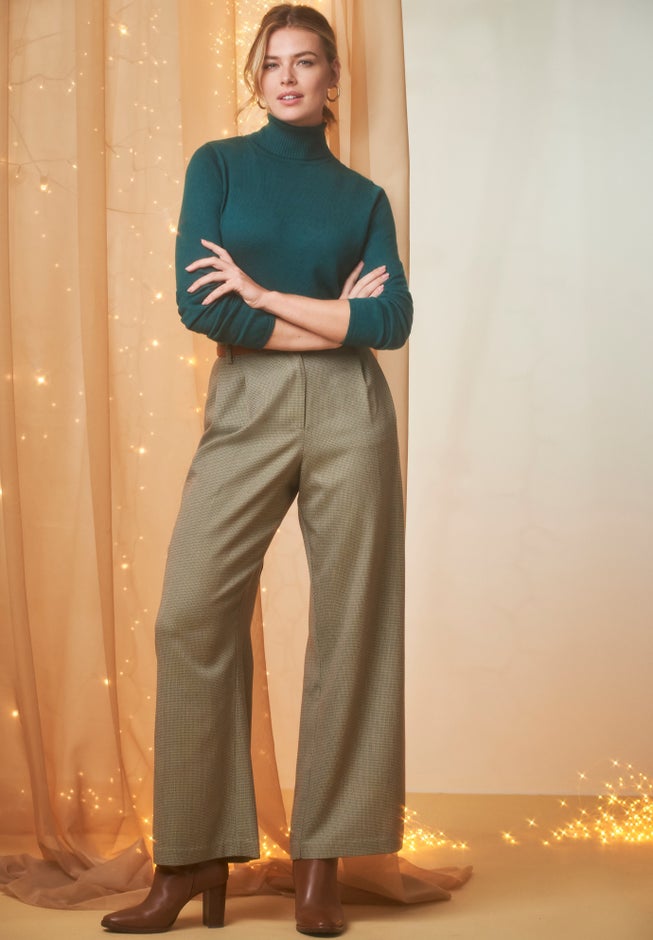 Wide Leg Pleated Trouser image number 0