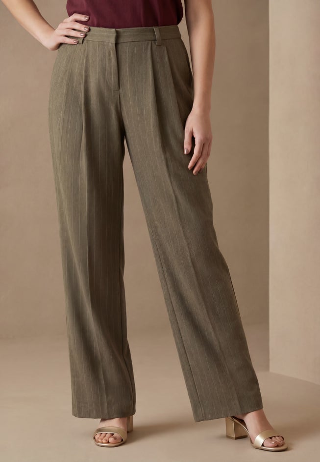 Wide Leg Pleated Trouser image number 1