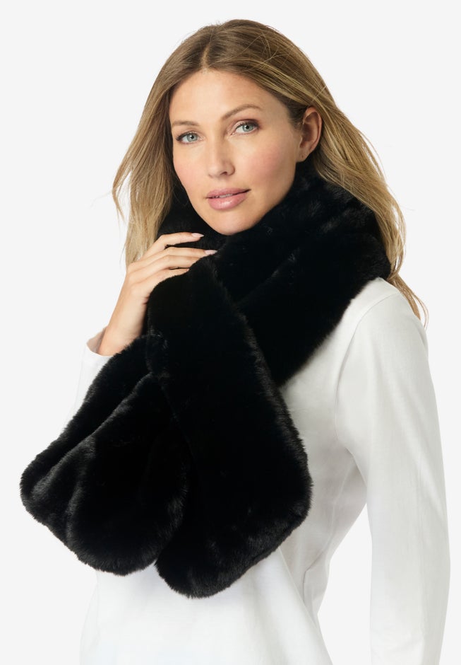 Faux-Fur Pull-Through Scarf image number null