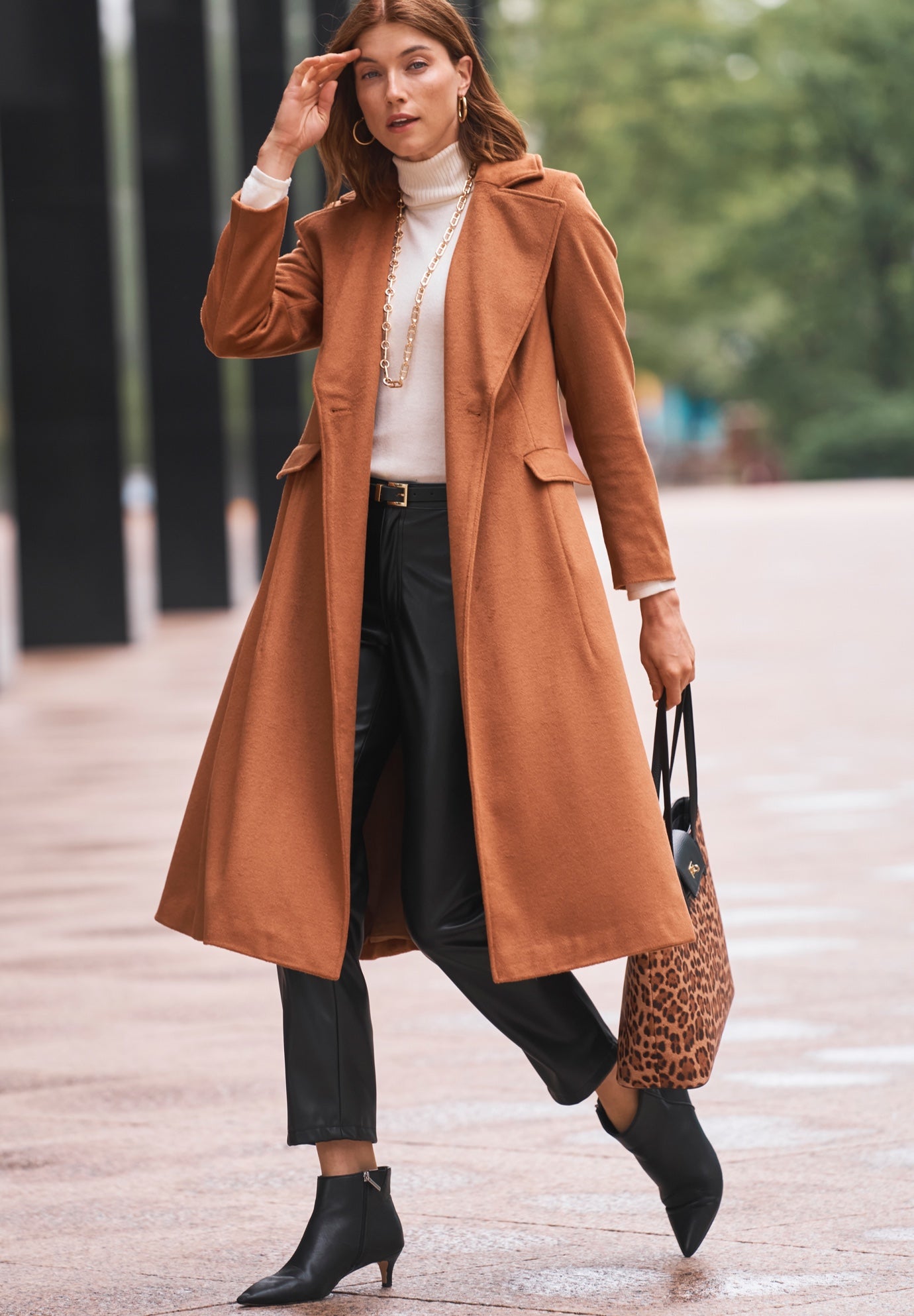 Trapeze Wool-Blend Coat image number 1