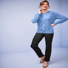 Cashmere Pointelle Cable Crew image number null