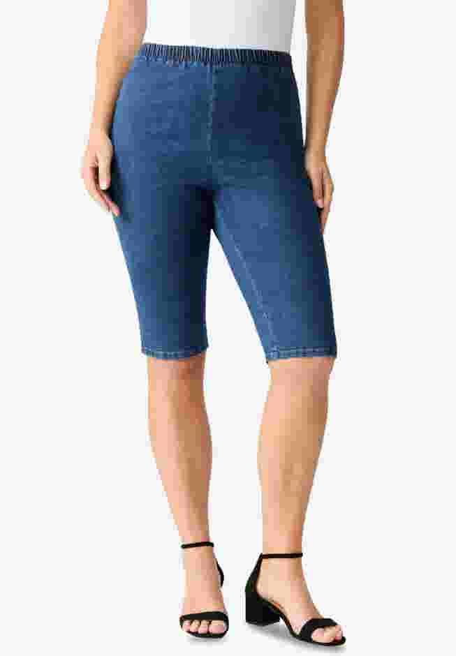 Plus Size Comfort Stretch Bermuda Jean Short image number 0
