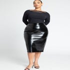 Boat Neck Top With Slit image number null