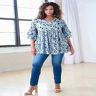 Hand Crinkled Flutter Sleeve Tunic image number 0