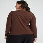 Draped Shoulder Knitted Top image number null