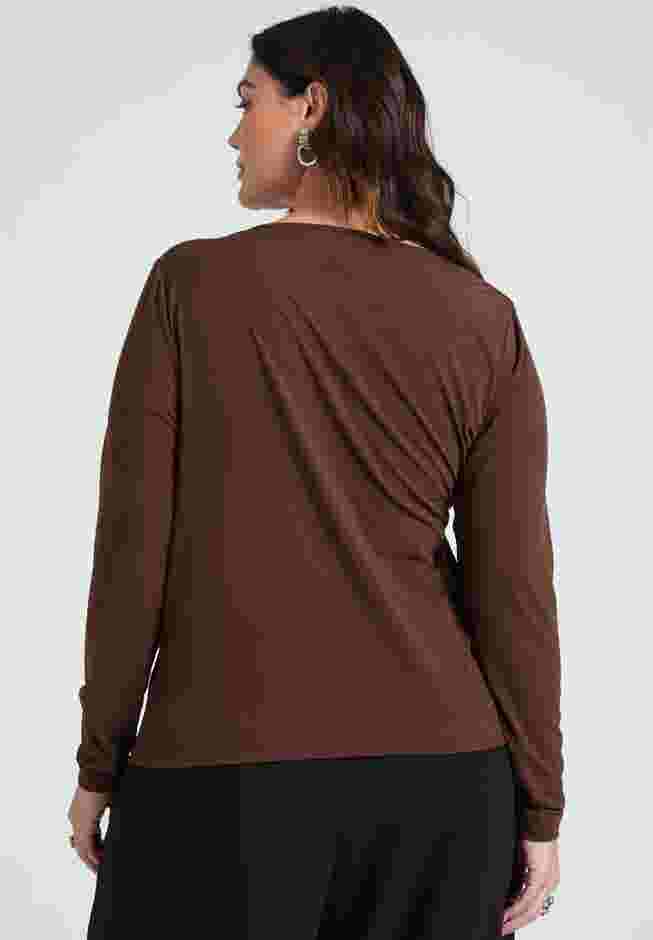 Draped Shoulder Knitted Top image number 1