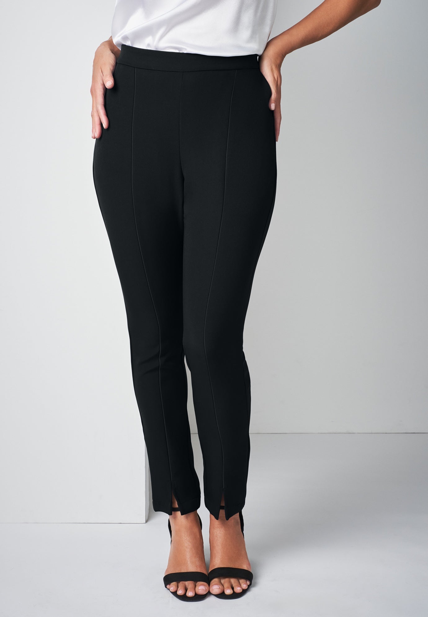 Bi-Stretch Slit Front Ankle Pant image number 0