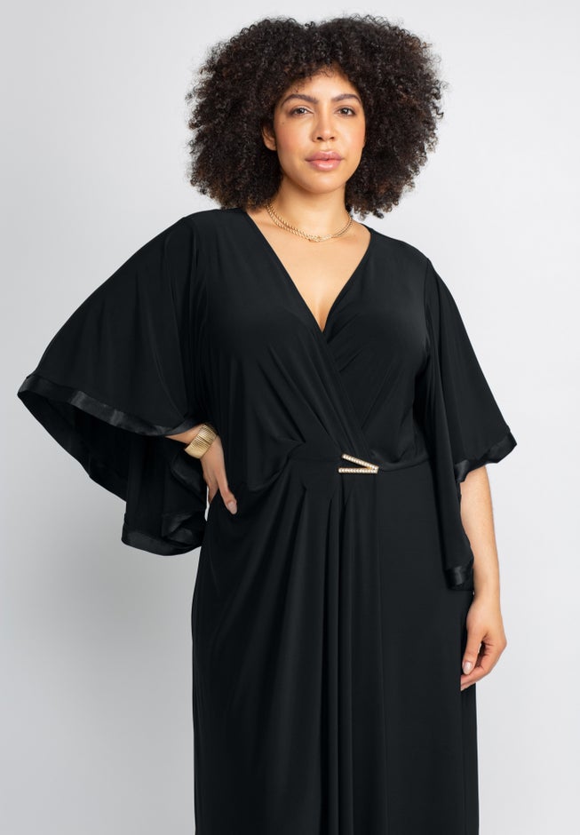 V-Neck Twist Maxi Dress image number 4