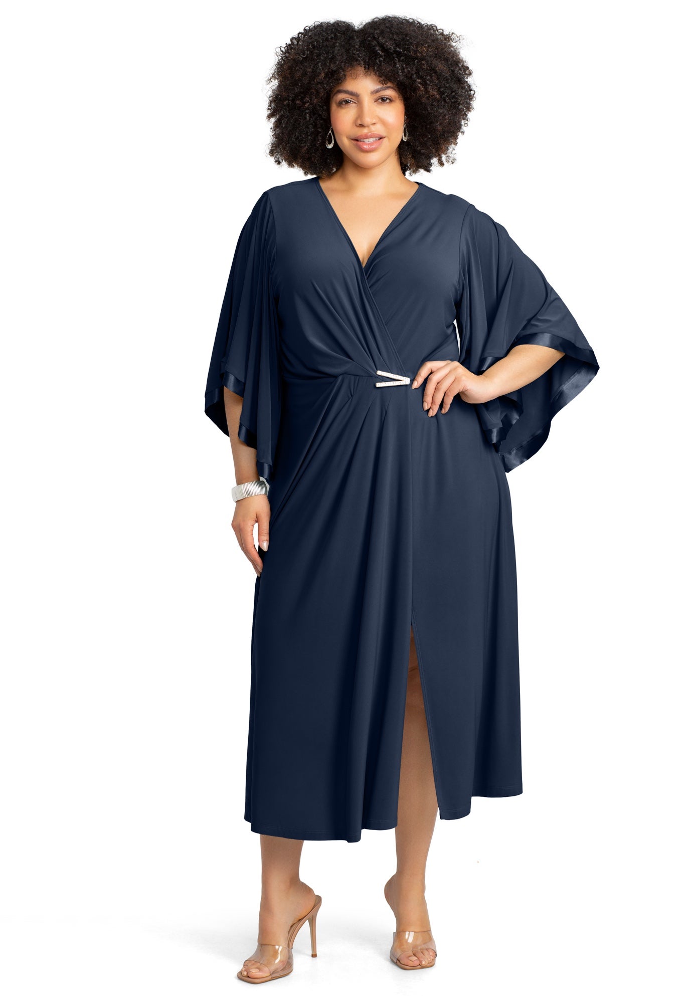 V-Neck Twist Maxi Dress image number 0