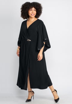 V-Neck Twist Maxi Dress