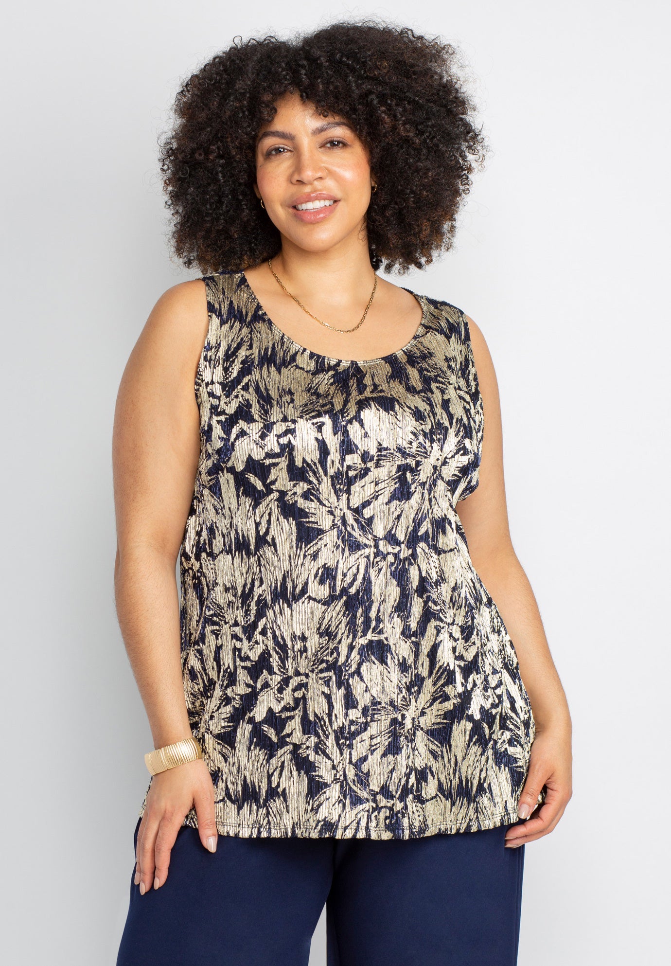 3-Piece Foil Print Pant Suit image number 3