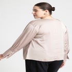 Tie Neckline Satin Blouse image number null