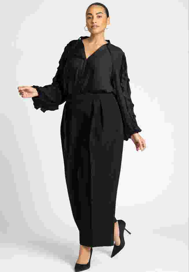 Ruffle Sleeve Button Front Blouse image number 2