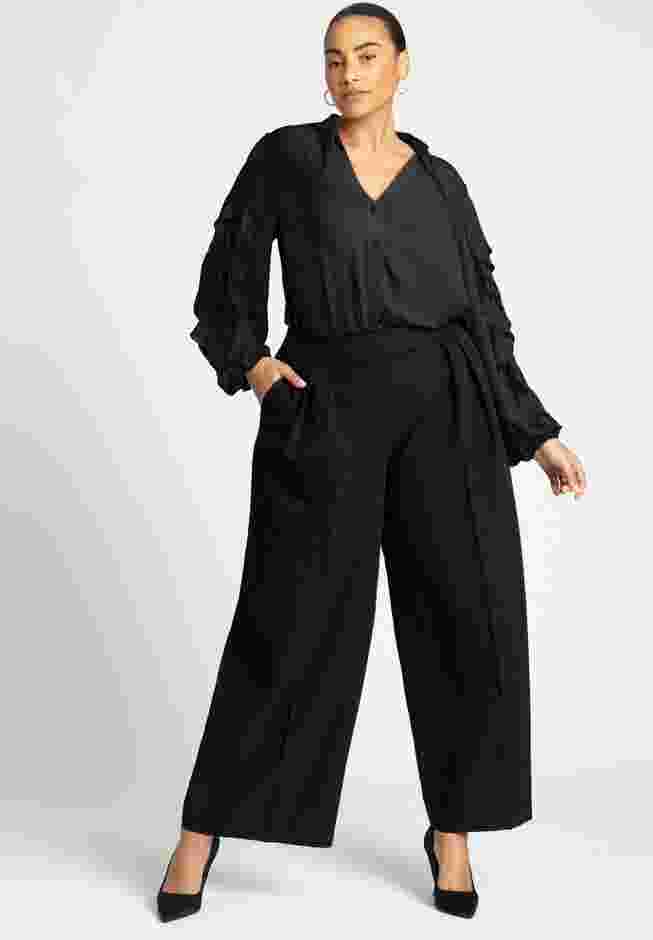 Ruffle Sleeve Button Front Blouse image number 3
